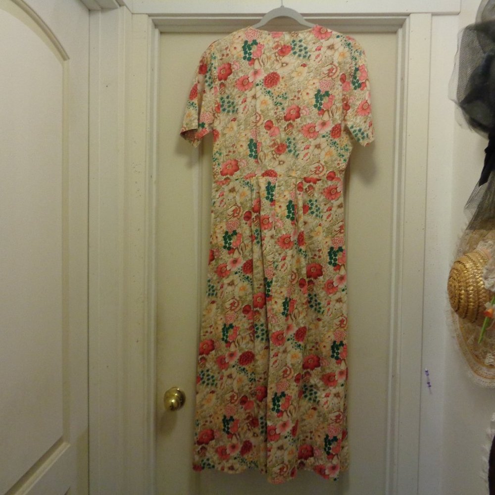 90S FLORAL MAXI DRESS ,M - Picture 6 of 6